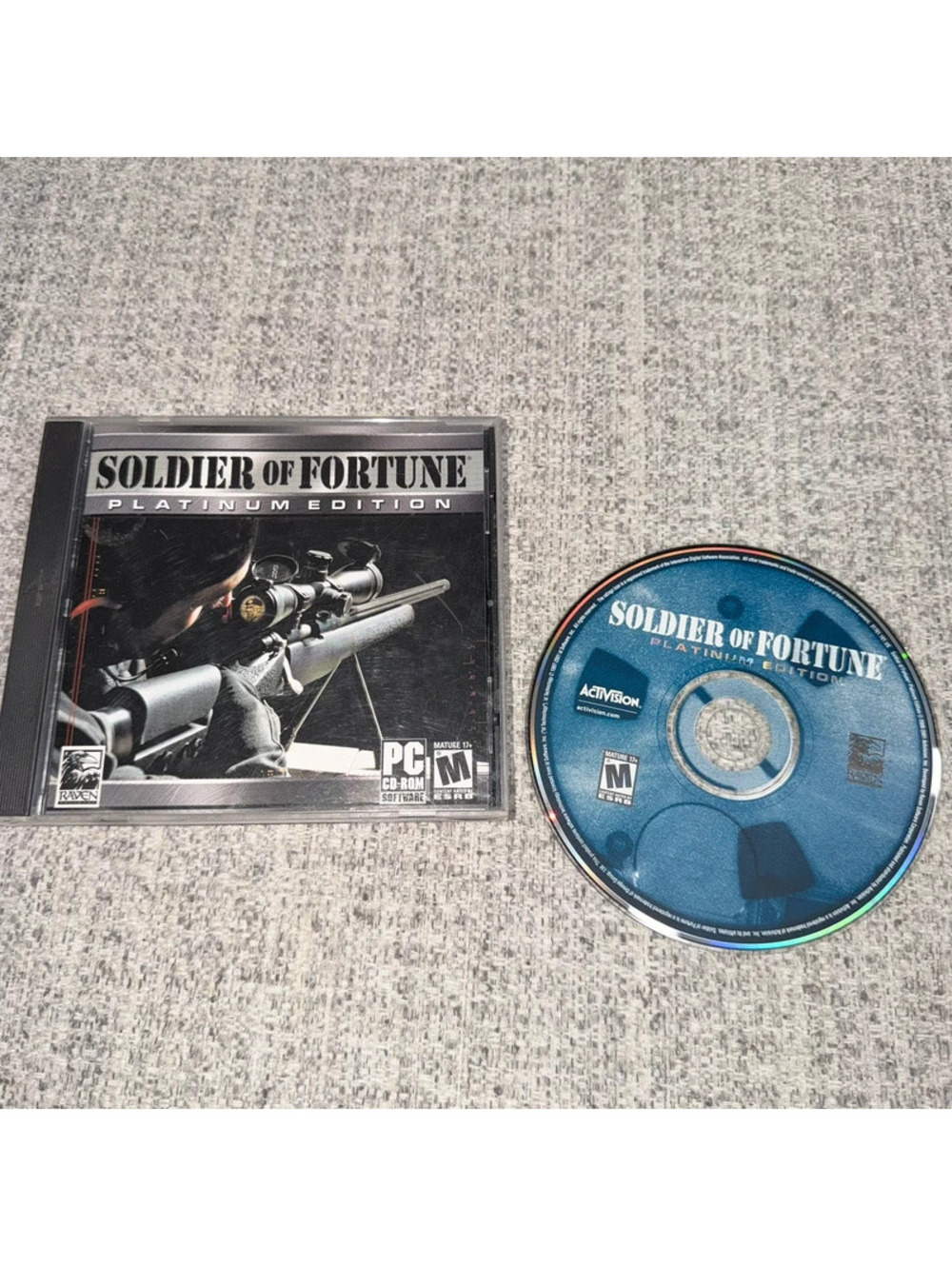 Soldier of Fortune Platinum Edition PC cd-rom Activision Raven Software Tested